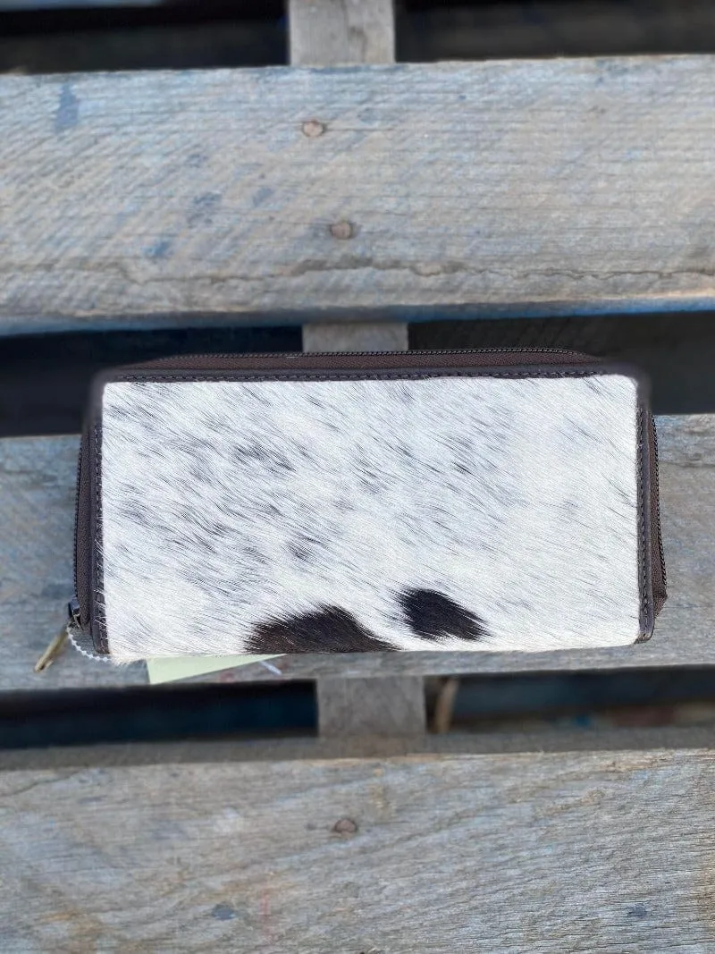 Leather Cowhide Wallet with Zip (MONTREAL)