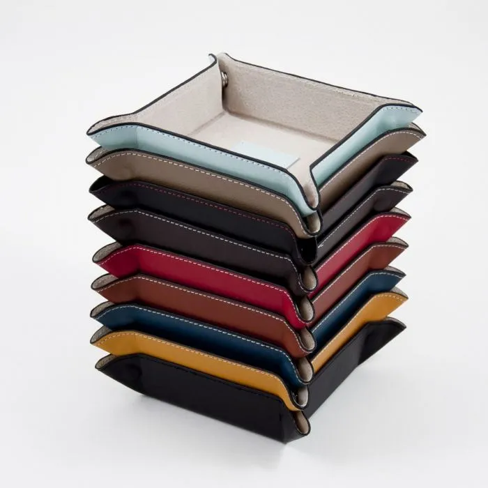 Leather Snap Valet- Black