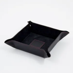 Leather Snap Valet- Black