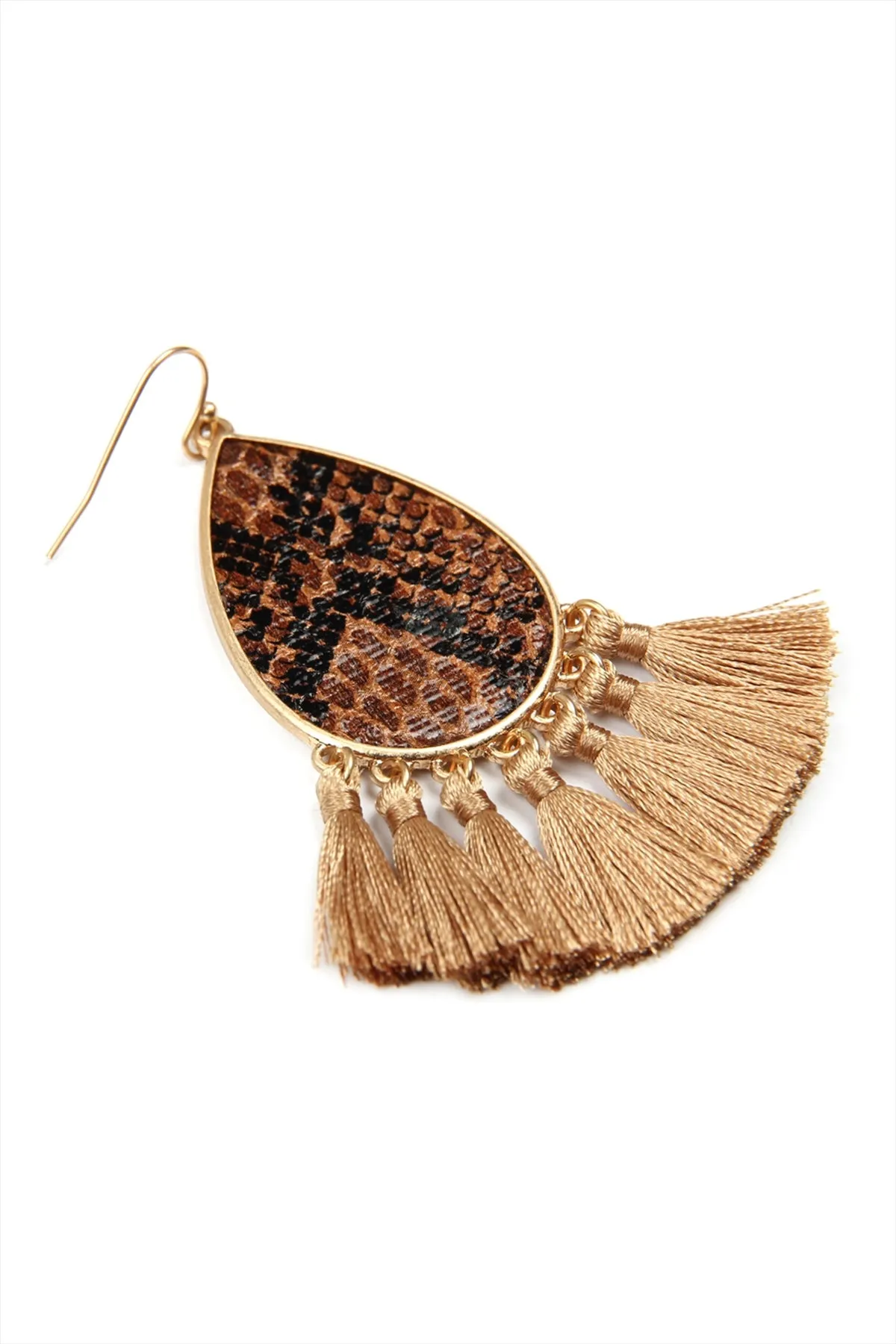 LEATHER TASSEL EARRINGS