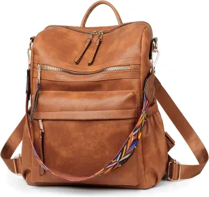 Leather Travel Backpack for Women, Fashion Designer Shoulder Bags