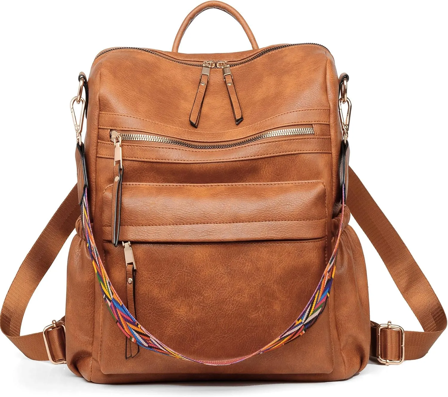 Leather Travel Backpack for Women, Fashion Designer Shoulder Bags