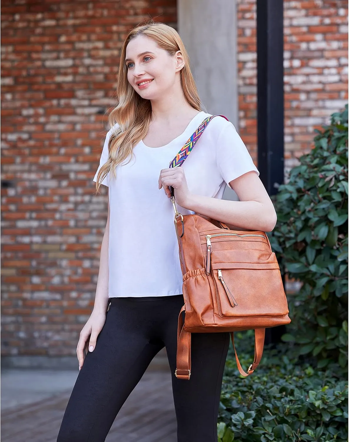 Leather Travel Backpack for Women, Fashion Designer Shoulder Bags