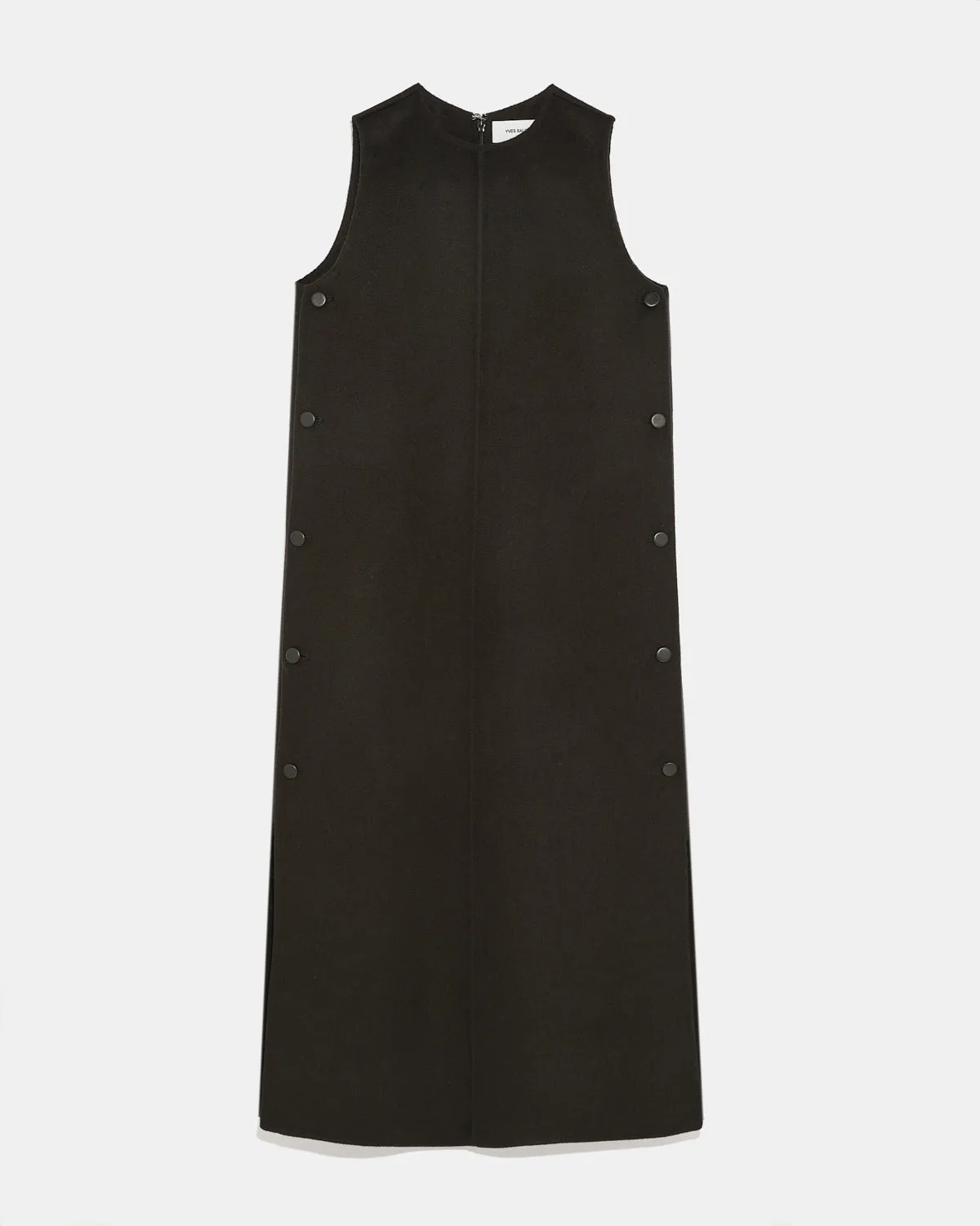 Long double-sided cashmere blend dress