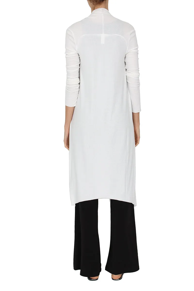 Long Silk Blend Michi Cardigan