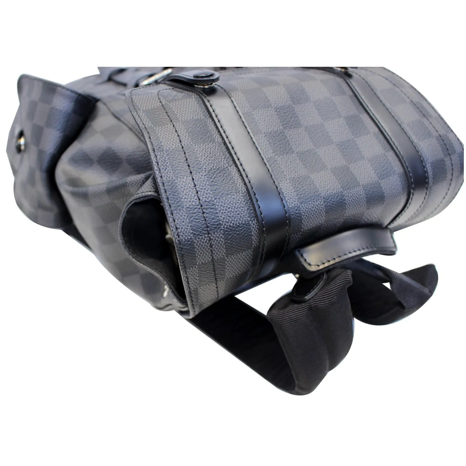 LOUIS VUITTON Christopher PM Damier Graphite Backpack Bag Black