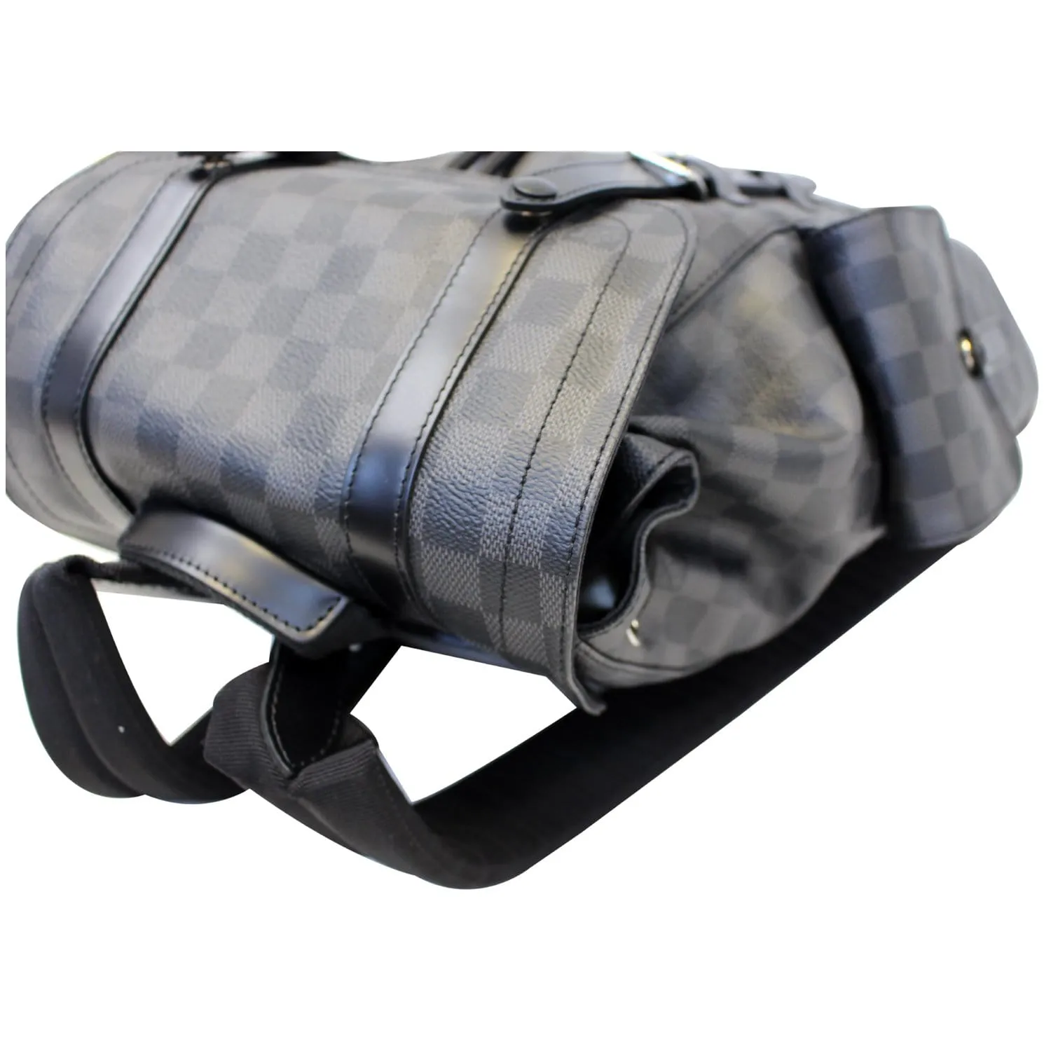 LOUIS VUITTON Christopher PM Damier Graphite Backpack Bag Black
