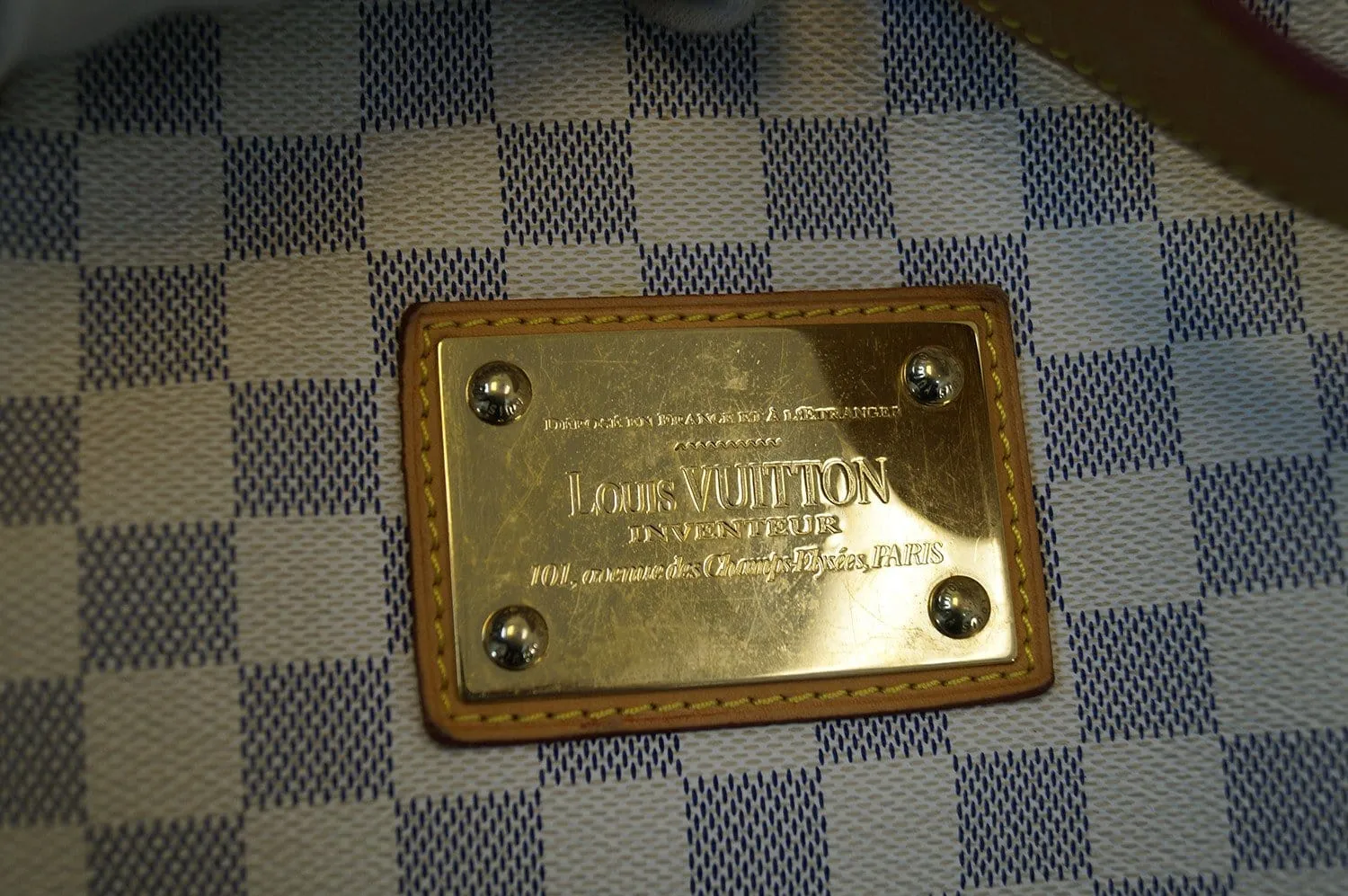 LOUIS VUITTON Damier Azur Galliera GM Shoulder Bag