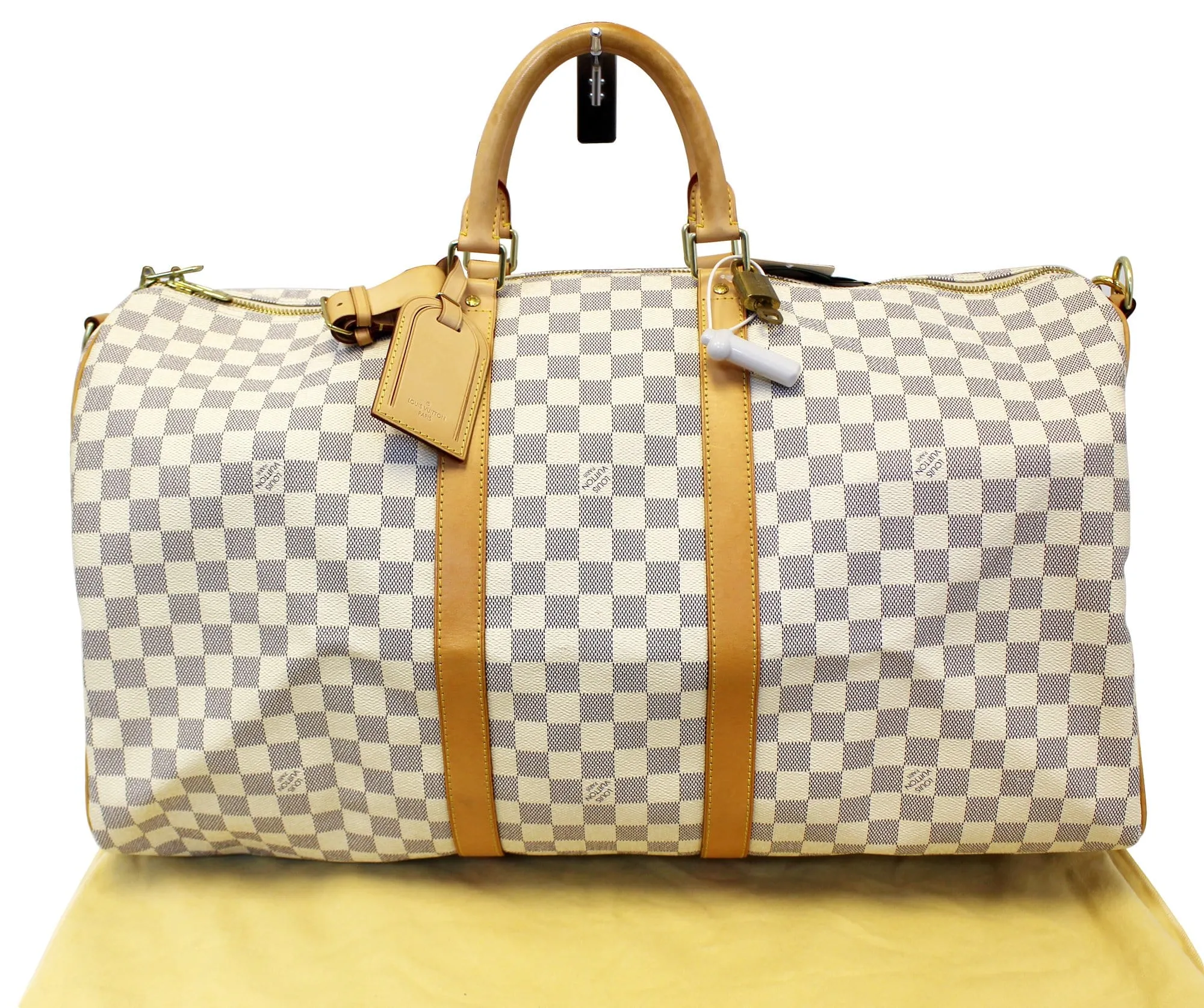 LOUIS VUITTON Damier Azur Keepall Bandouliere 55 Travel Bag - FINAL CALL