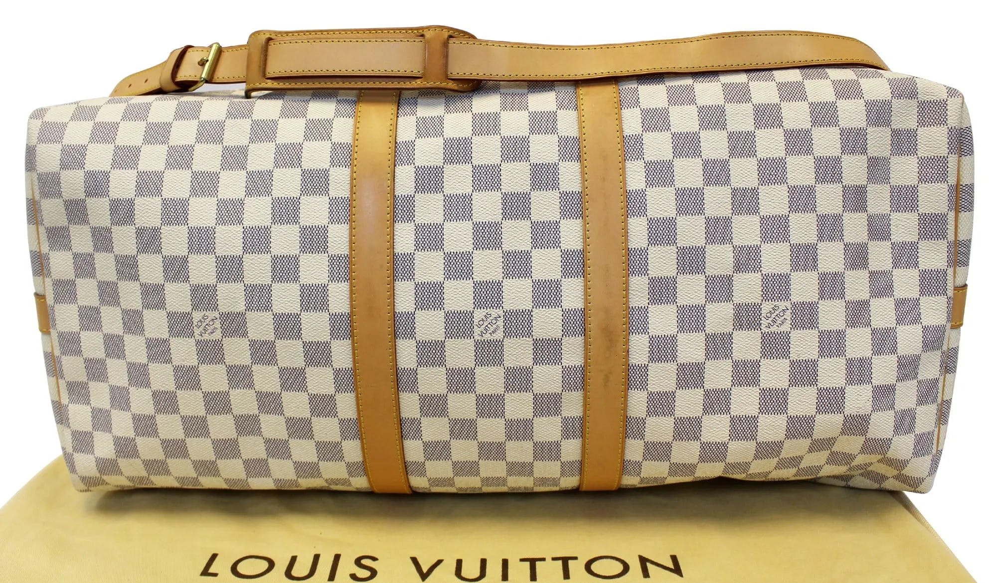 LOUIS VUITTON Damier Azur Keepall Bandouliere 55 Travel Bag - FINAL CALL