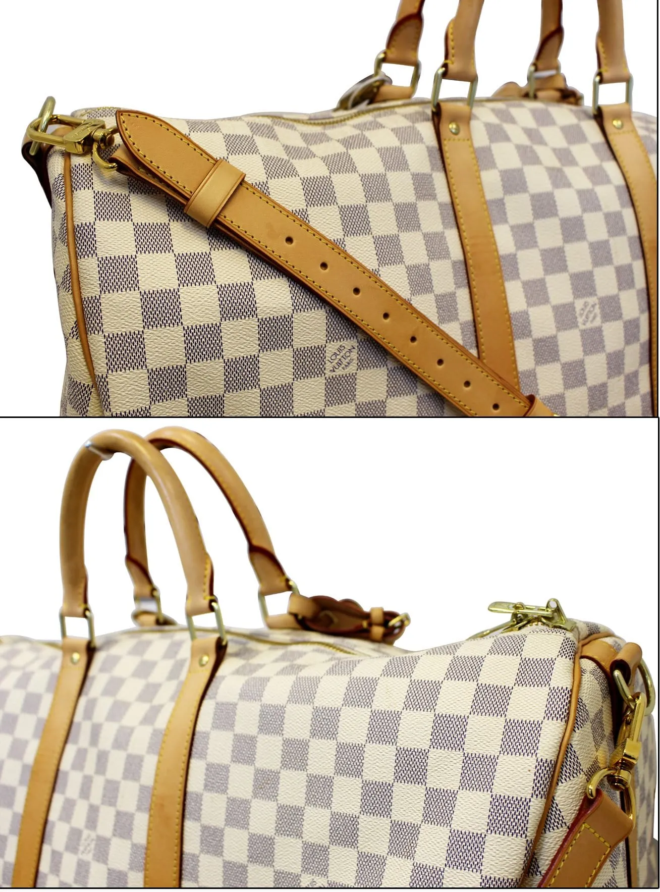 LOUIS VUITTON Damier Azur Keepall Bandouliere 55 Travel Bag - FINAL CALL