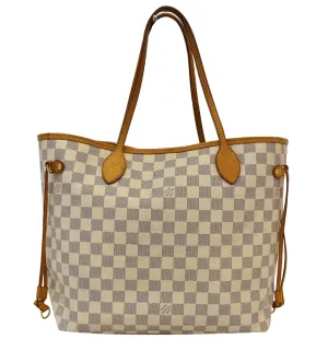 LOUIS VUITTON Damier Azur Neverfull MM Tote Bag