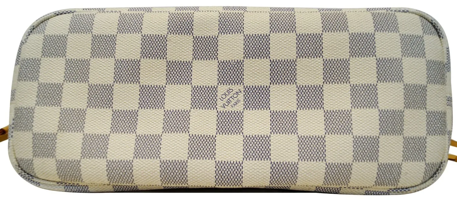 LOUIS VUITTON Damier Azur Neverfull PM Tote Bag