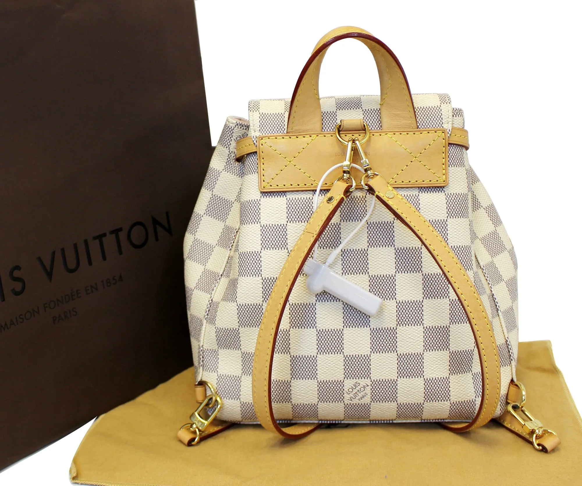 LOUIS VUITTON Damier Azur Sperone BB Backpack Bag