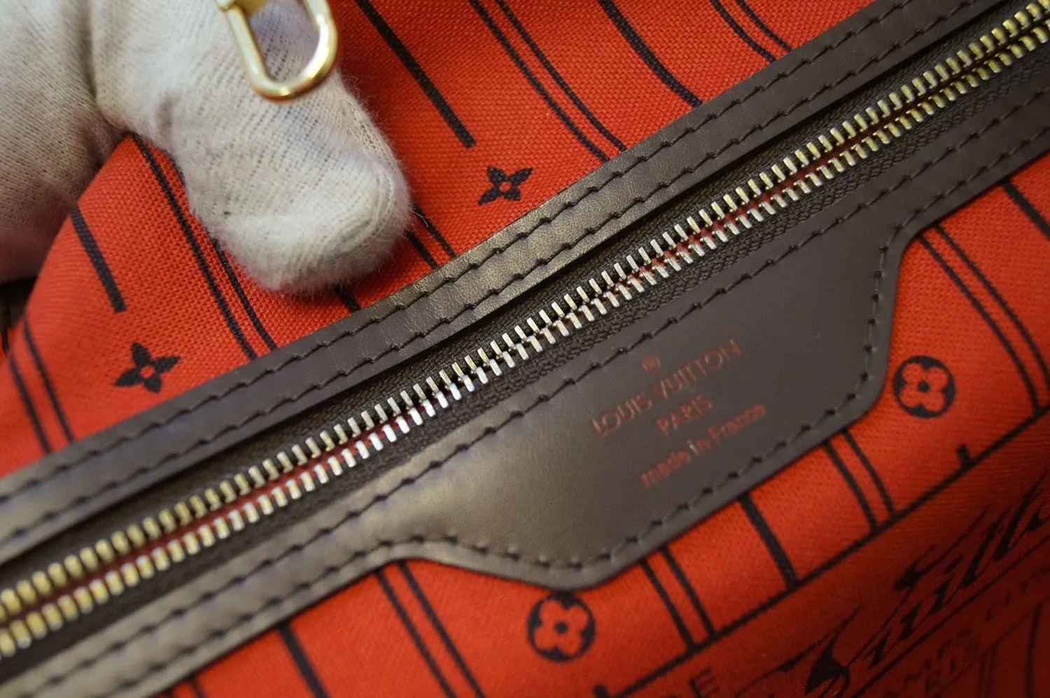 LOUIS VUITTON Damier Ebene Neverfull GM Tote Bag