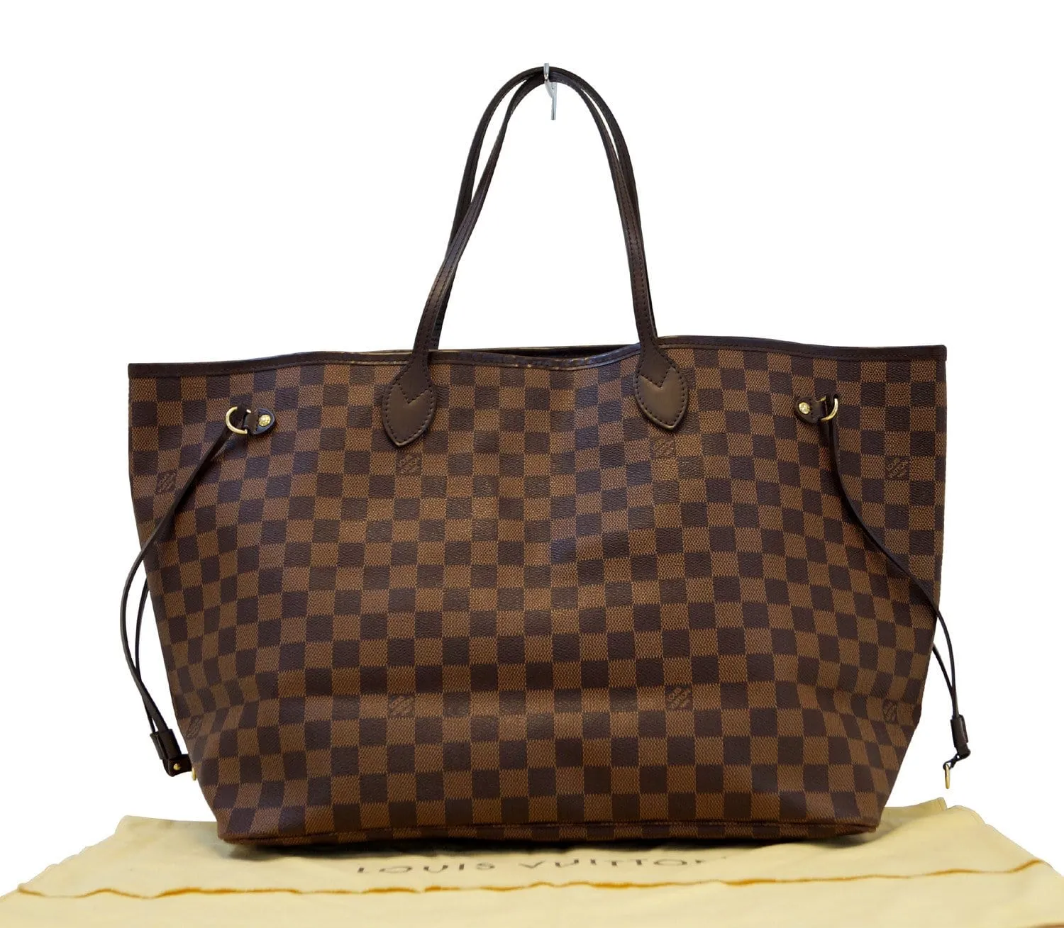 LOUIS VUITTON Damier Ebene Neverfull GM Tote Bag