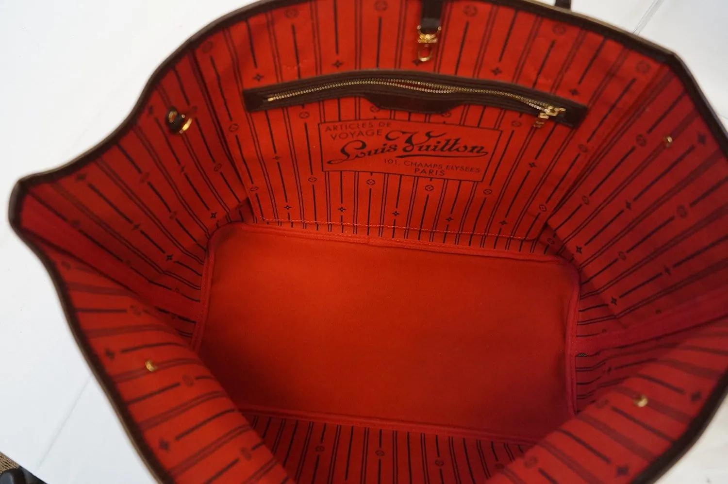LOUIS VUITTON Damier Ebene Neverfull GM Tote Bag