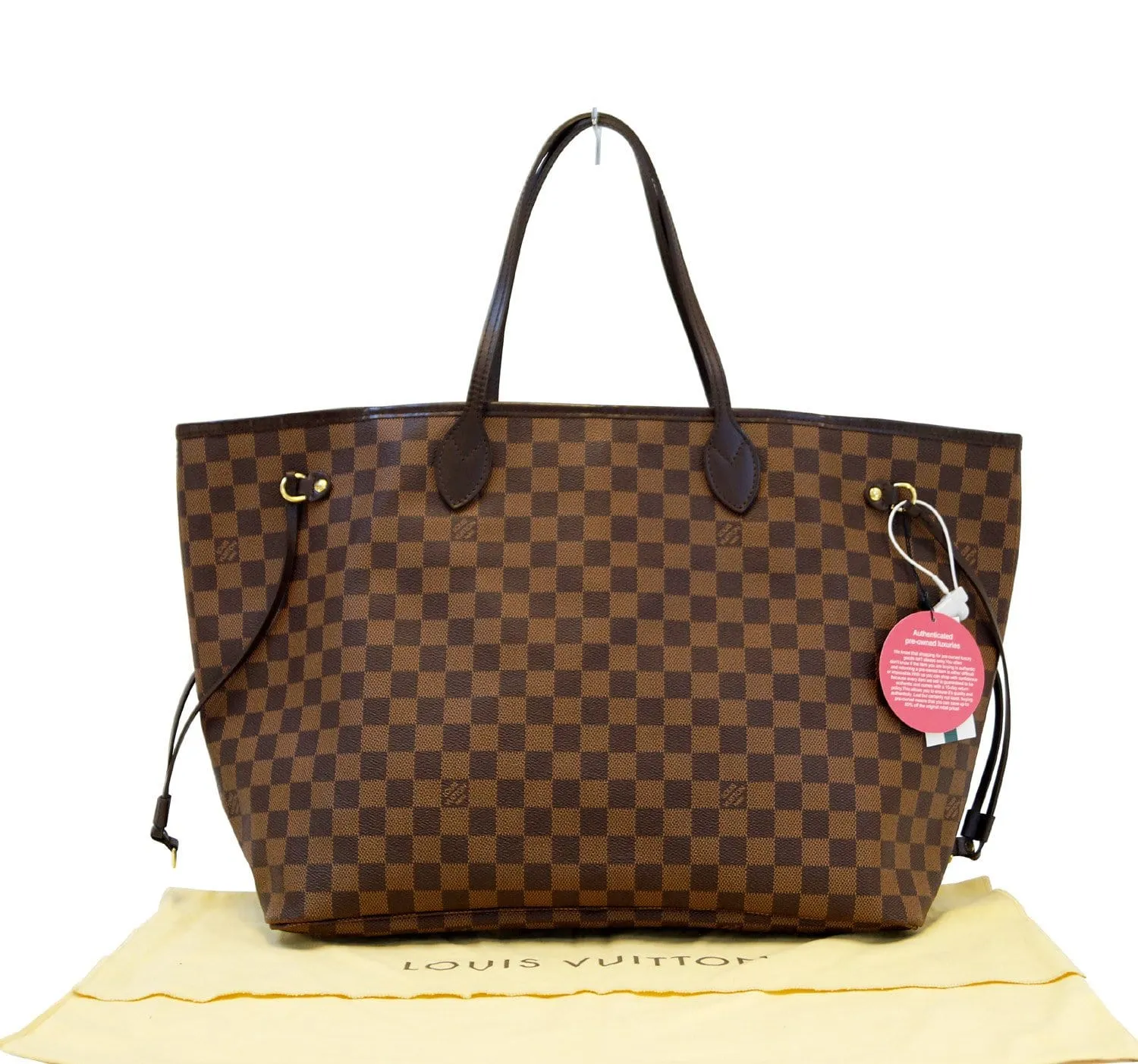 LOUIS VUITTON Damier Ebene Neverfull GM Tote Bag