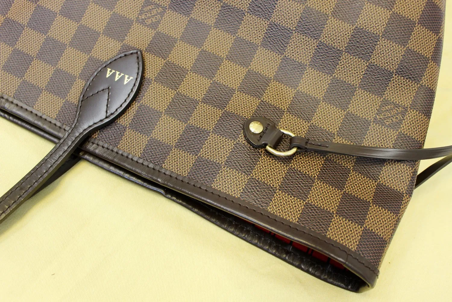 LOUIS VUITTON Damier Ebene Neverfull GM Tote Shoulder Bag