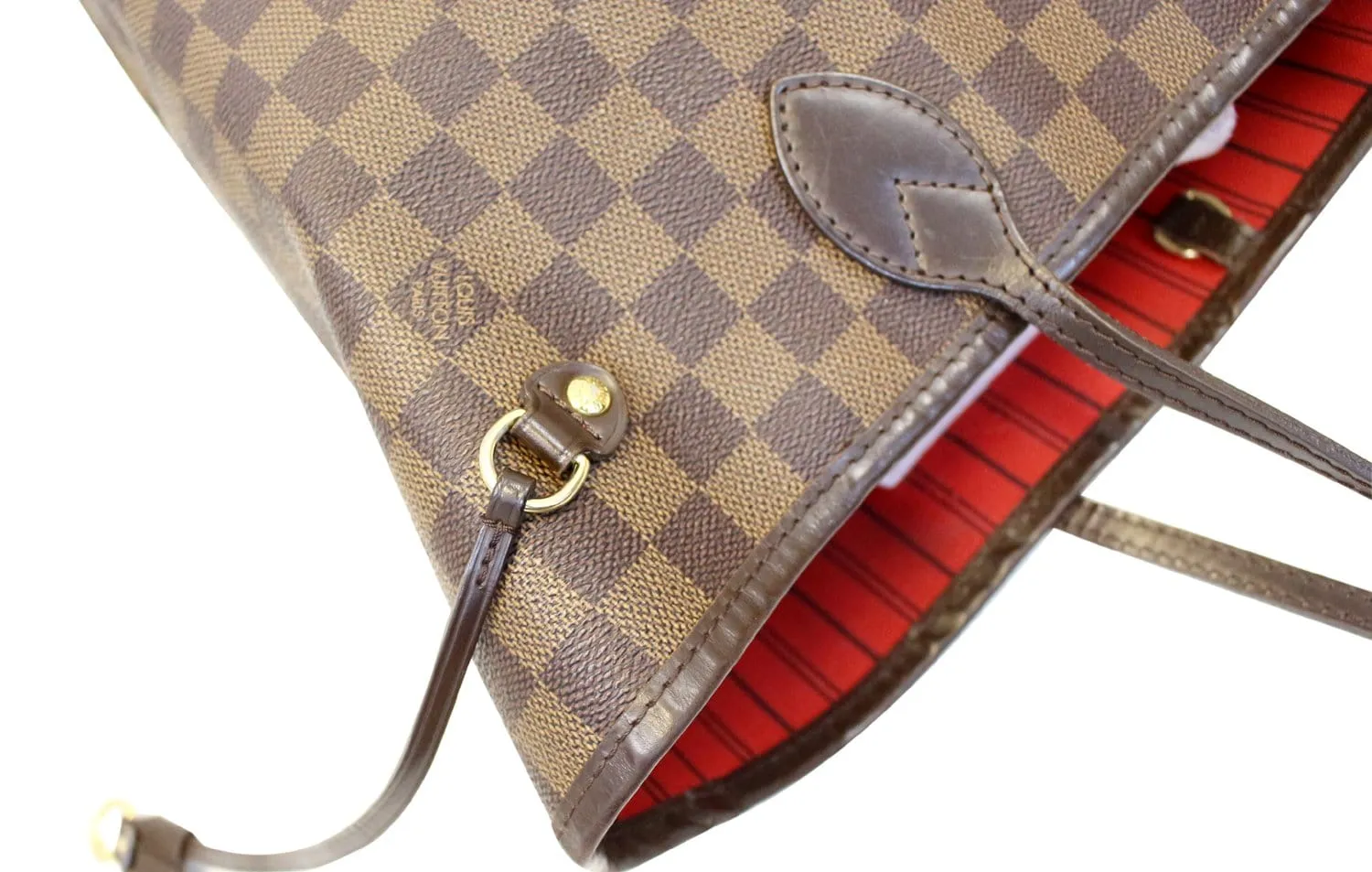 LOUIS VUITTON Damier Ebene Neverfull MM Brown Tote Bag