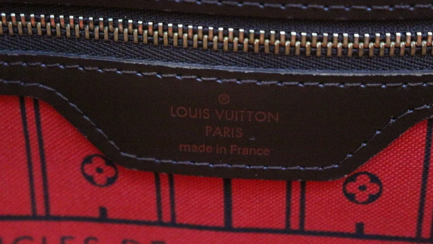 LOUIS VUITTON Damier Ebene Neverfull MM Brown Tote Bag