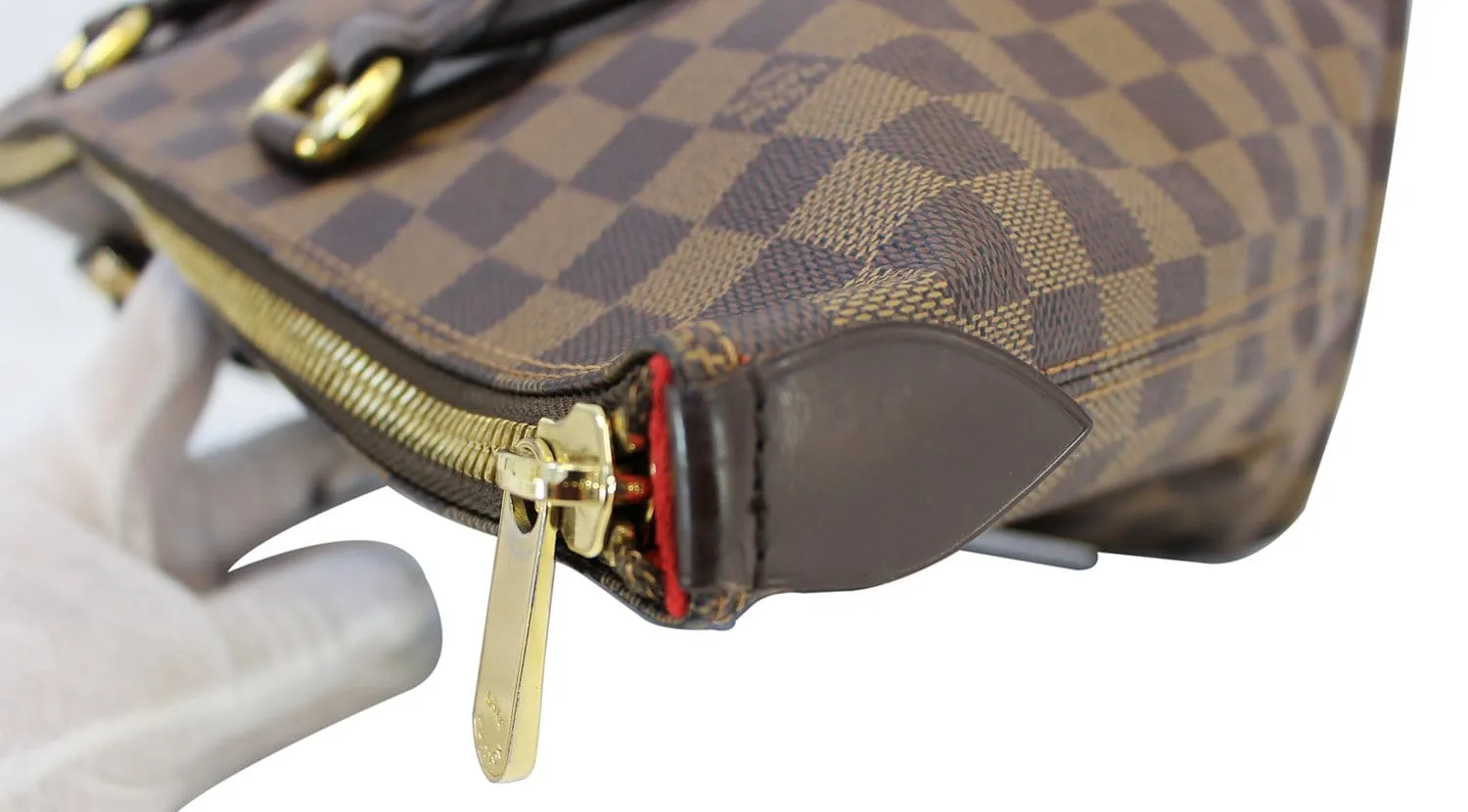 LOUIS VUITTON Damier Ebene Saleya MM Handbag
