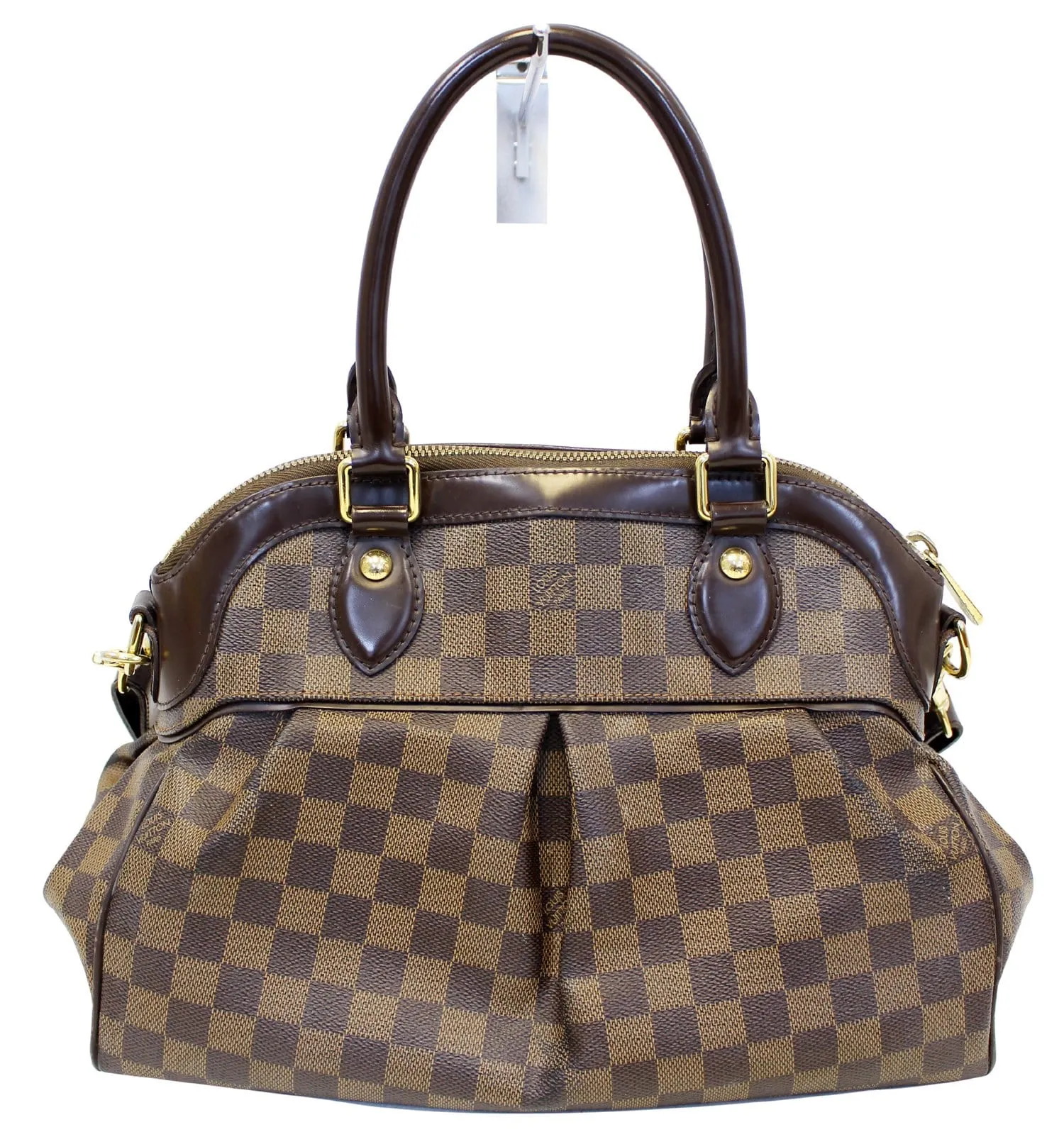 LOUIS VUITTON Damier Ebene Trevi PM Brown Shoulder Bag