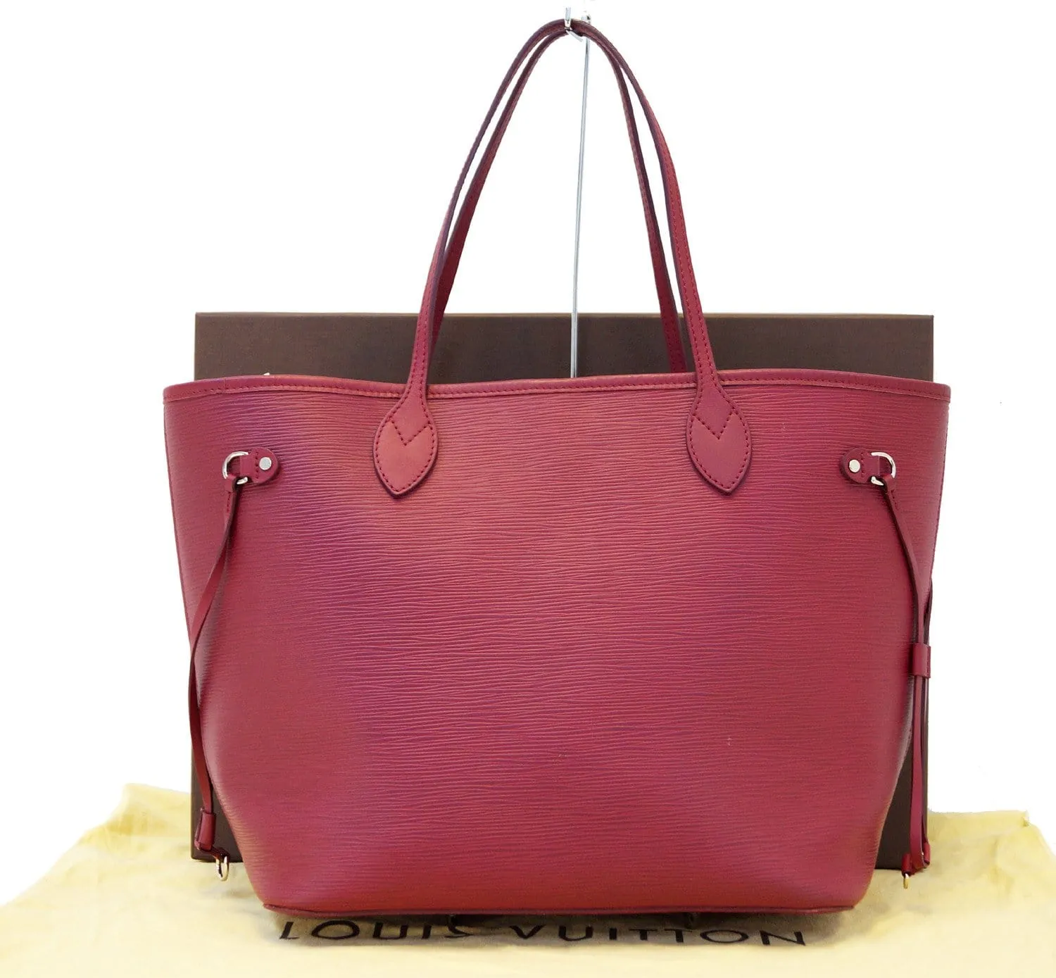 LOUIS VUITTON Fuchsia Epi Leather Neverfull MM Tote Bag