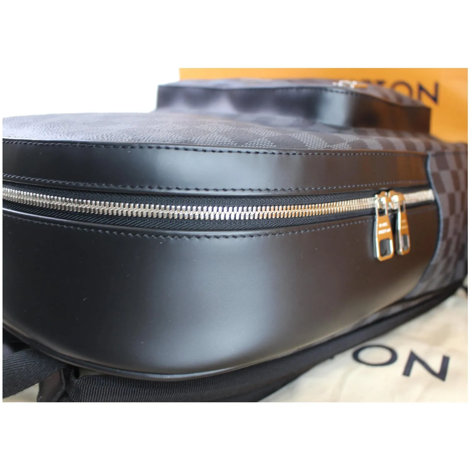 LOUIS VUITTON Josh Damier Graphite Backpack Bag Black