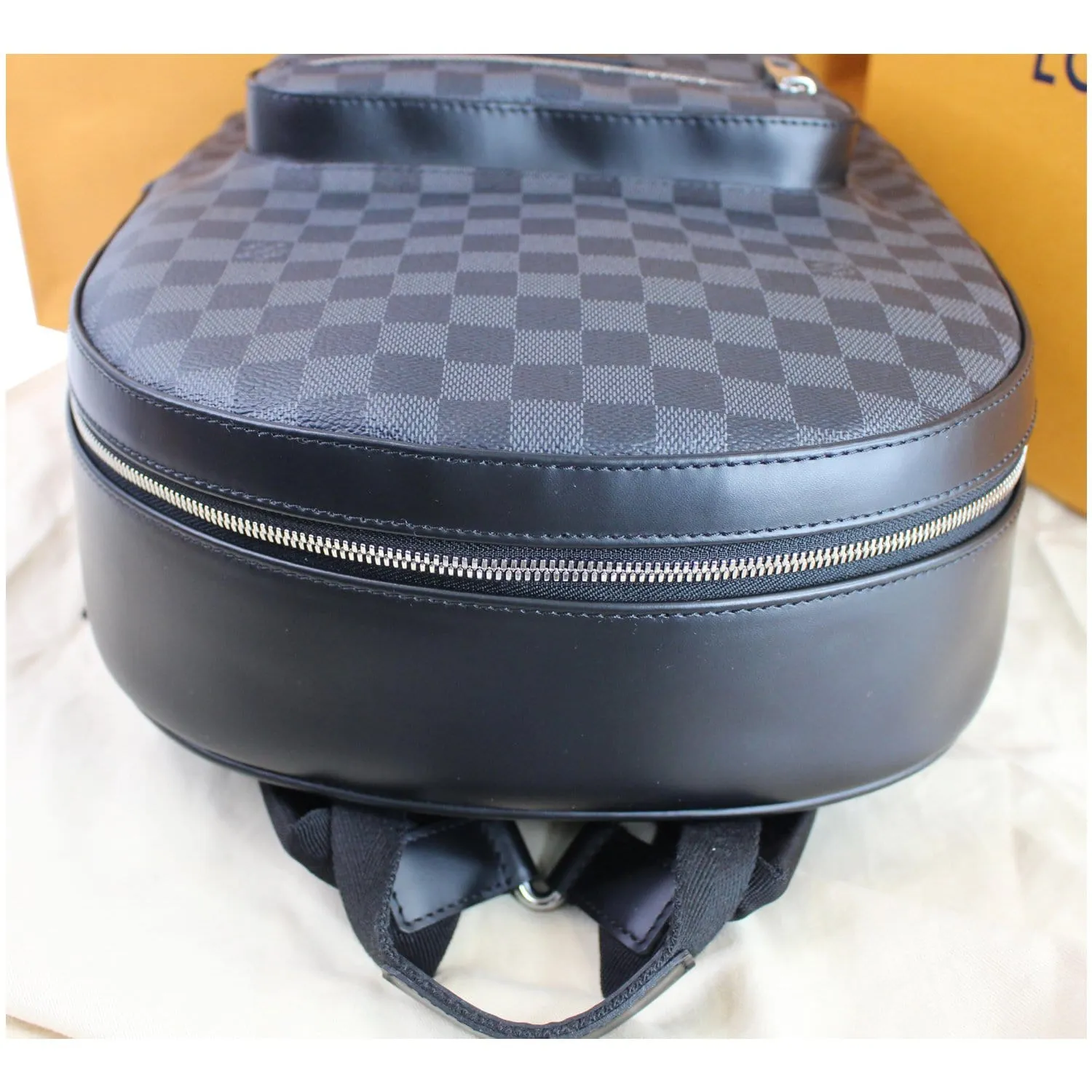 LOUIS VUITTON Josh Damier Graphite Backpack Bag Black