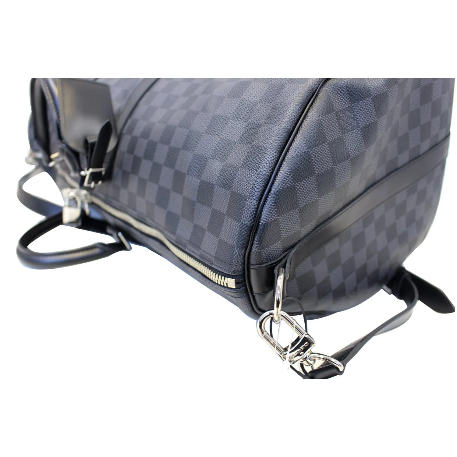 LOUIS VUITTON Keepall 55 Damier Graphite Bandouliere Travel Bag