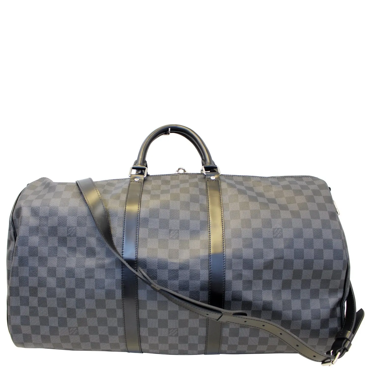 LOUIS VUITTON Keepall 55 Damier Graphite Bandouliere Travel Bag