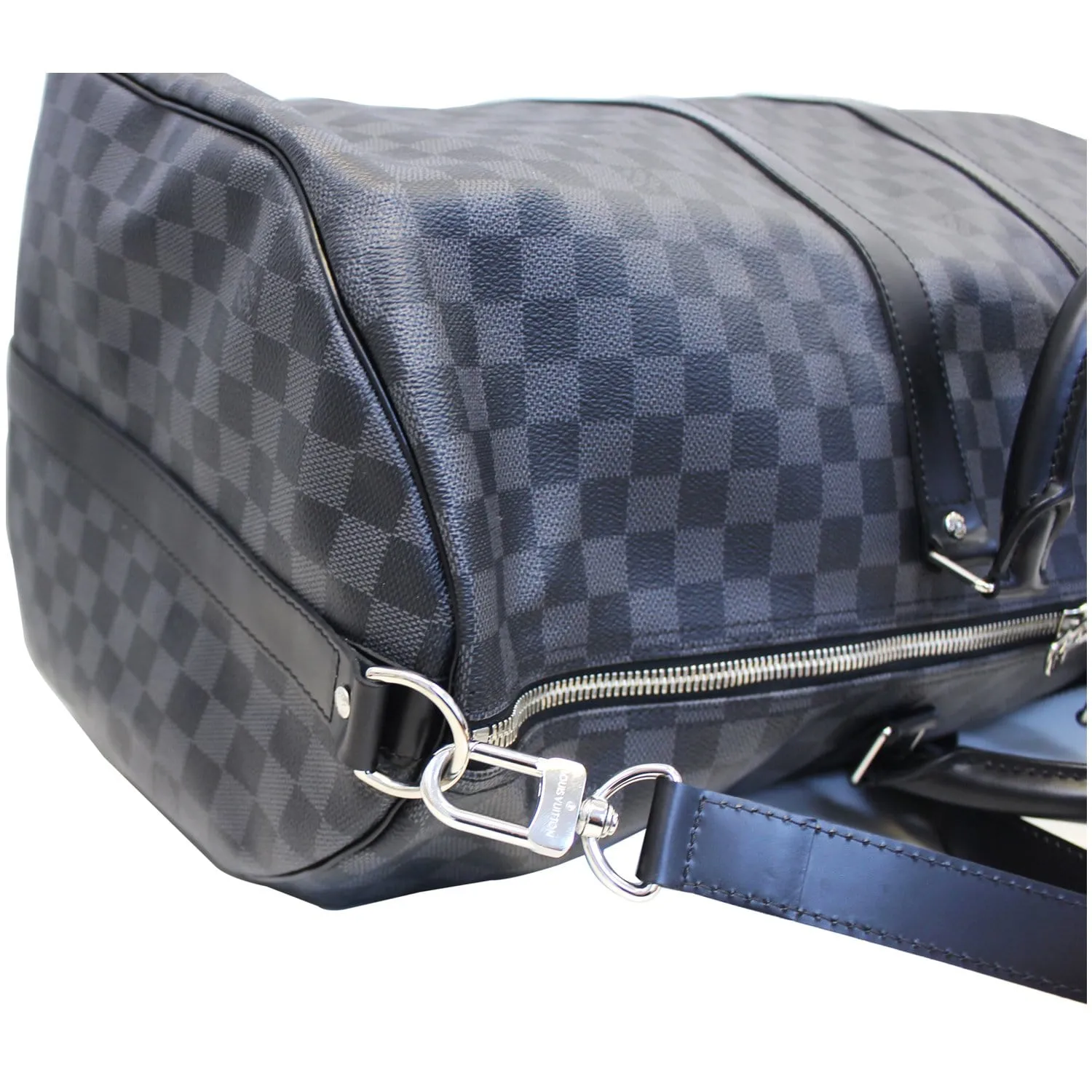 LOUIS VUITTON Keepall 55 Damier Graphite Bandouliere Travel Bag