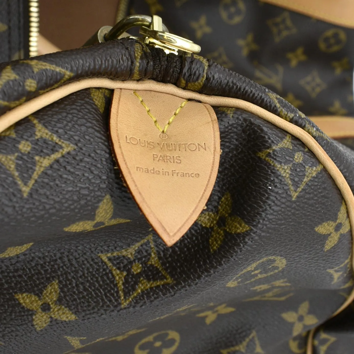 LOUIS VUITTON Keepall 55  Monogram Canvas Travel Bag Brown