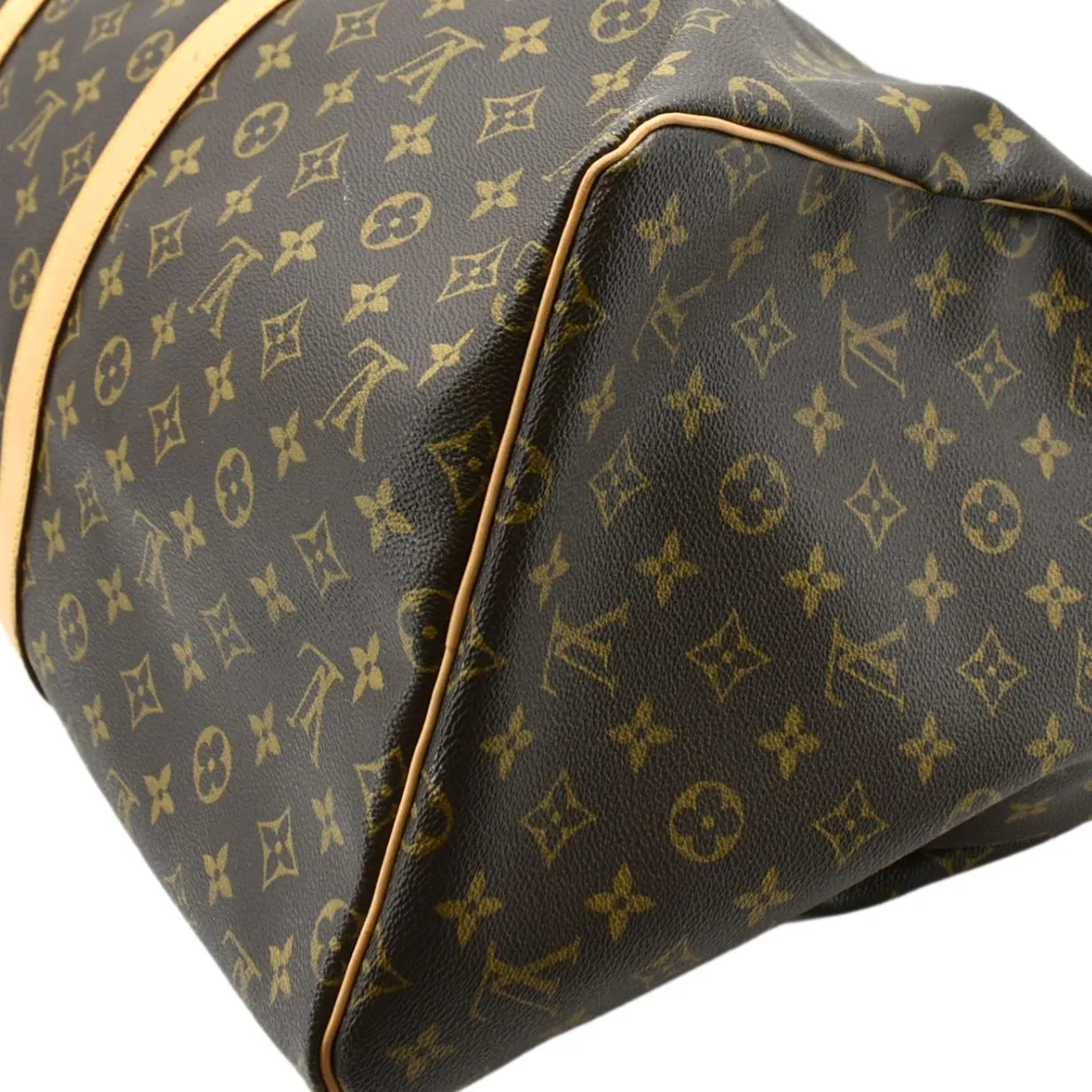 LOUIS VUITTON Keepall 55  Monogram Canvas Travel Bag Brown