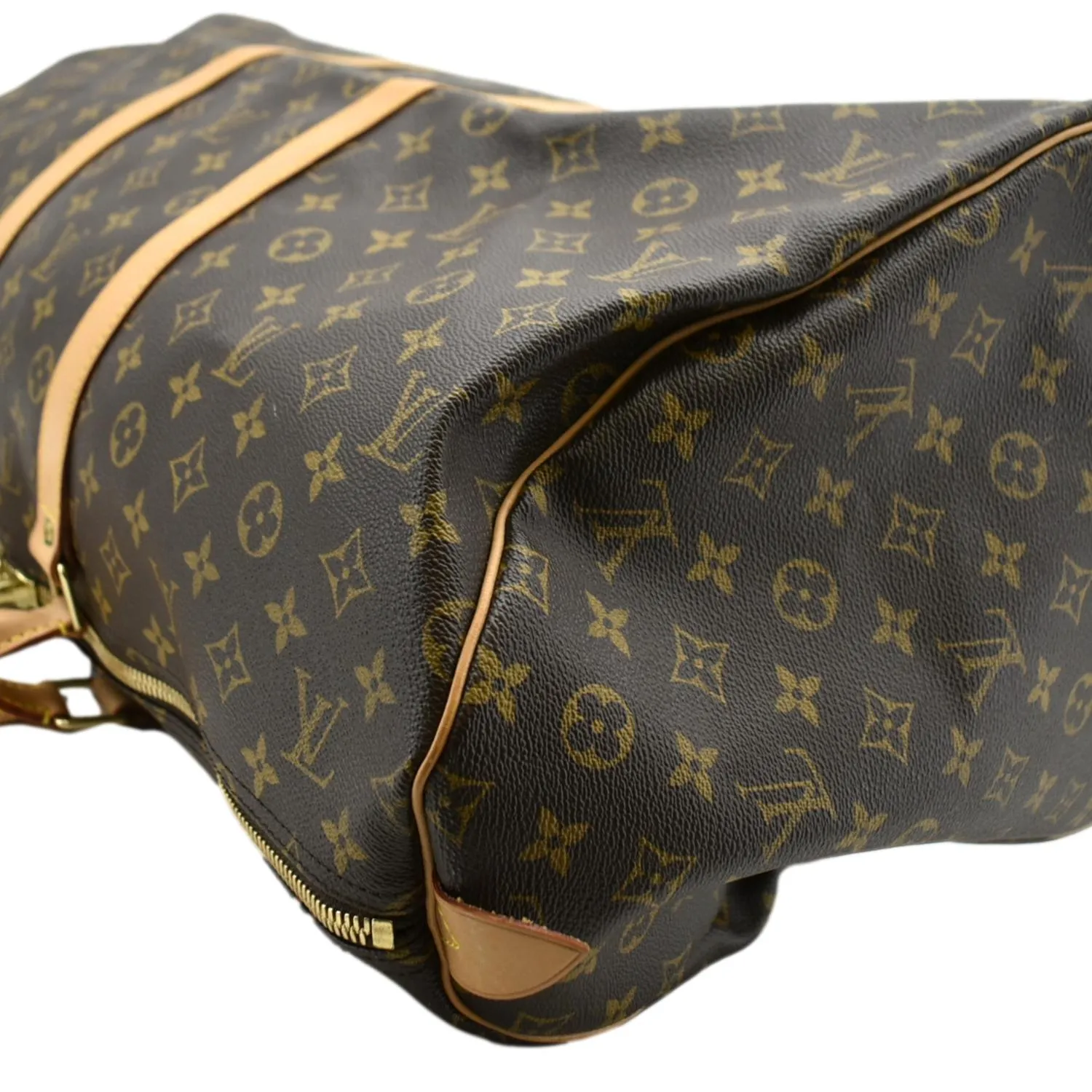 LOUIS VUITTON Keepall 55  Monogram Canvas Travel Bag Brown