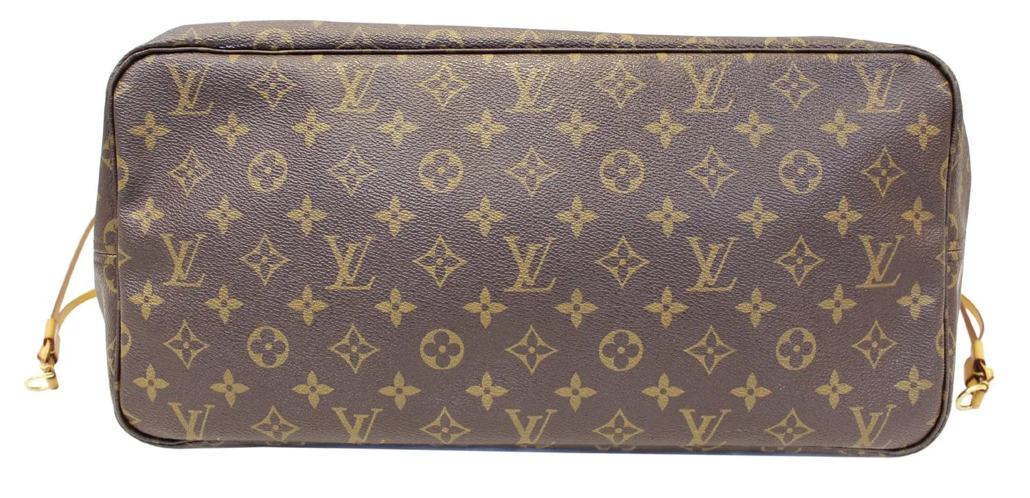 LOUIS VUITTON Monogram Canvas Neverfull GM Brown Tote Bag