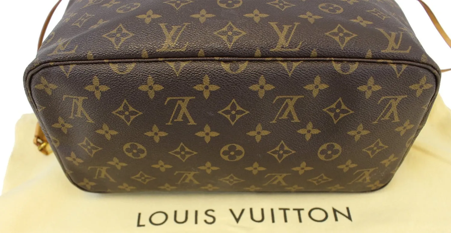 LOUIS VUITTON Monogram Canvas Red Neverfull MM Tote Bag