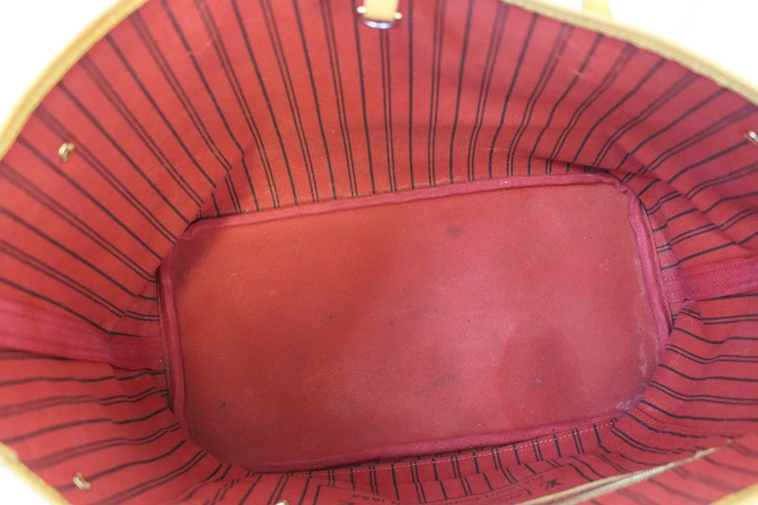 LOUIS VUITTON Monogram Canvas Red Neverfull MM Tote Bag