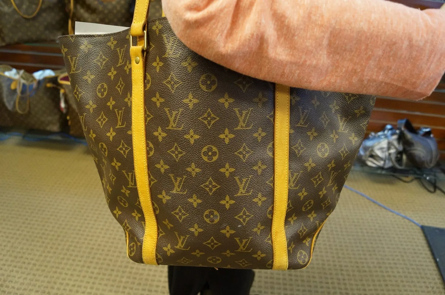 LOUIS VUITTON Monogram Sac Shopping Tote Bag