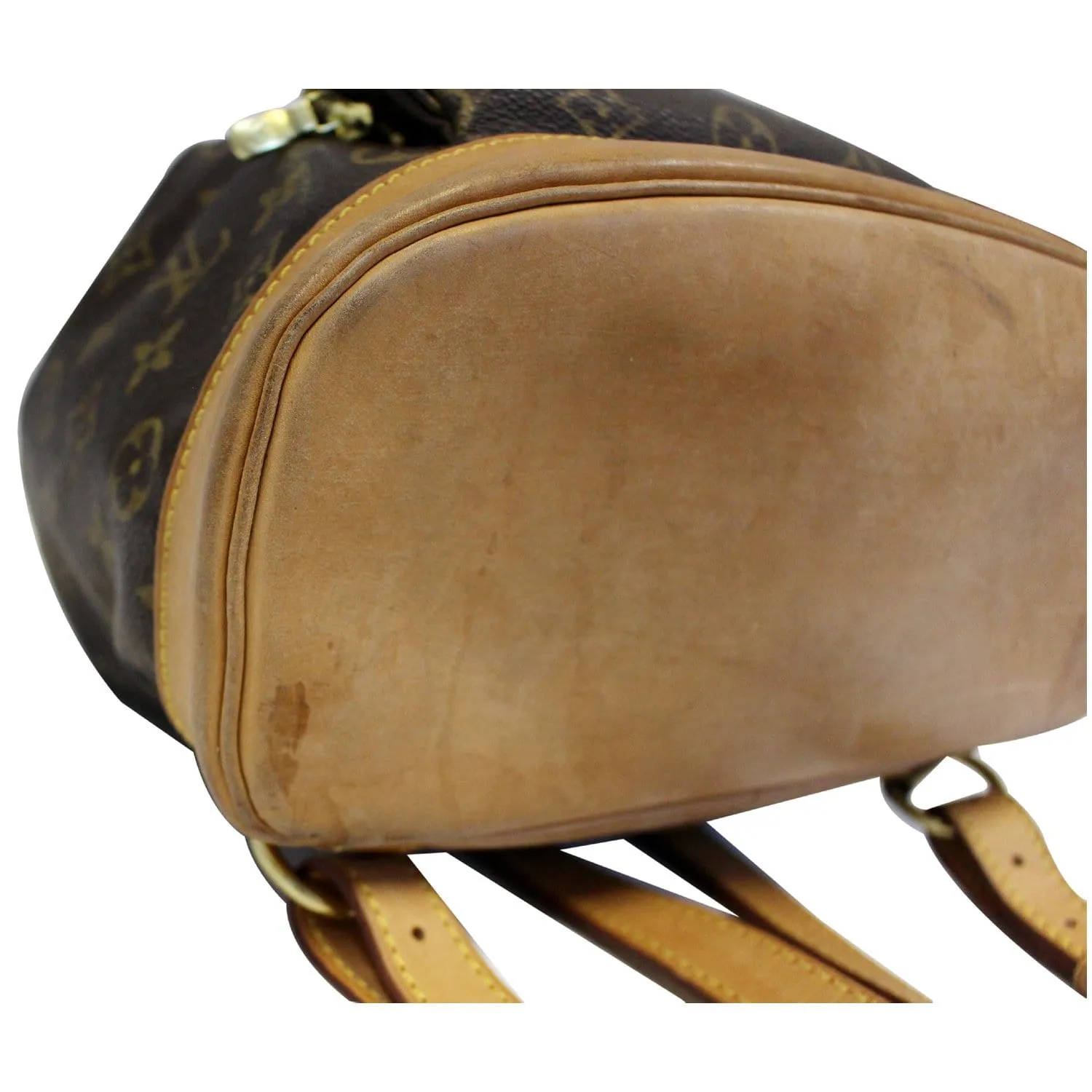 LOUIS VUITTON Montsouris MM Monogram Canvas Backpack Bag Brown