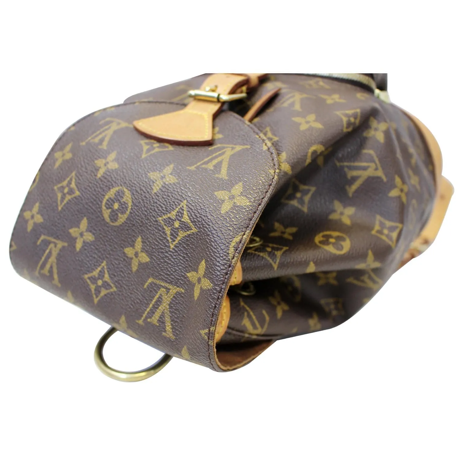 LOUIS VUITTON Montsouris MM Monogram Canvas Backpack Bag Brown