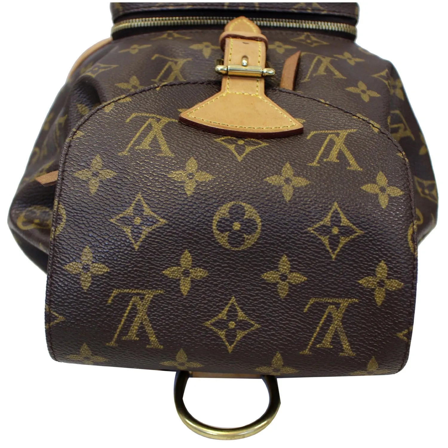 LOUIS VUITTON Montsouris MM Monogram Canvas Backpack Bag Brown
