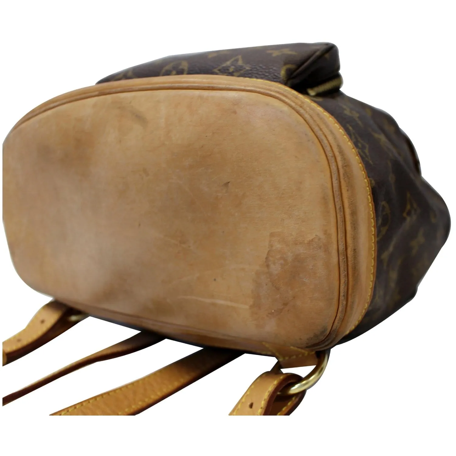 LOUIS VUITTON Montsouris MM Monogram Canvas Backpack Bag Brown