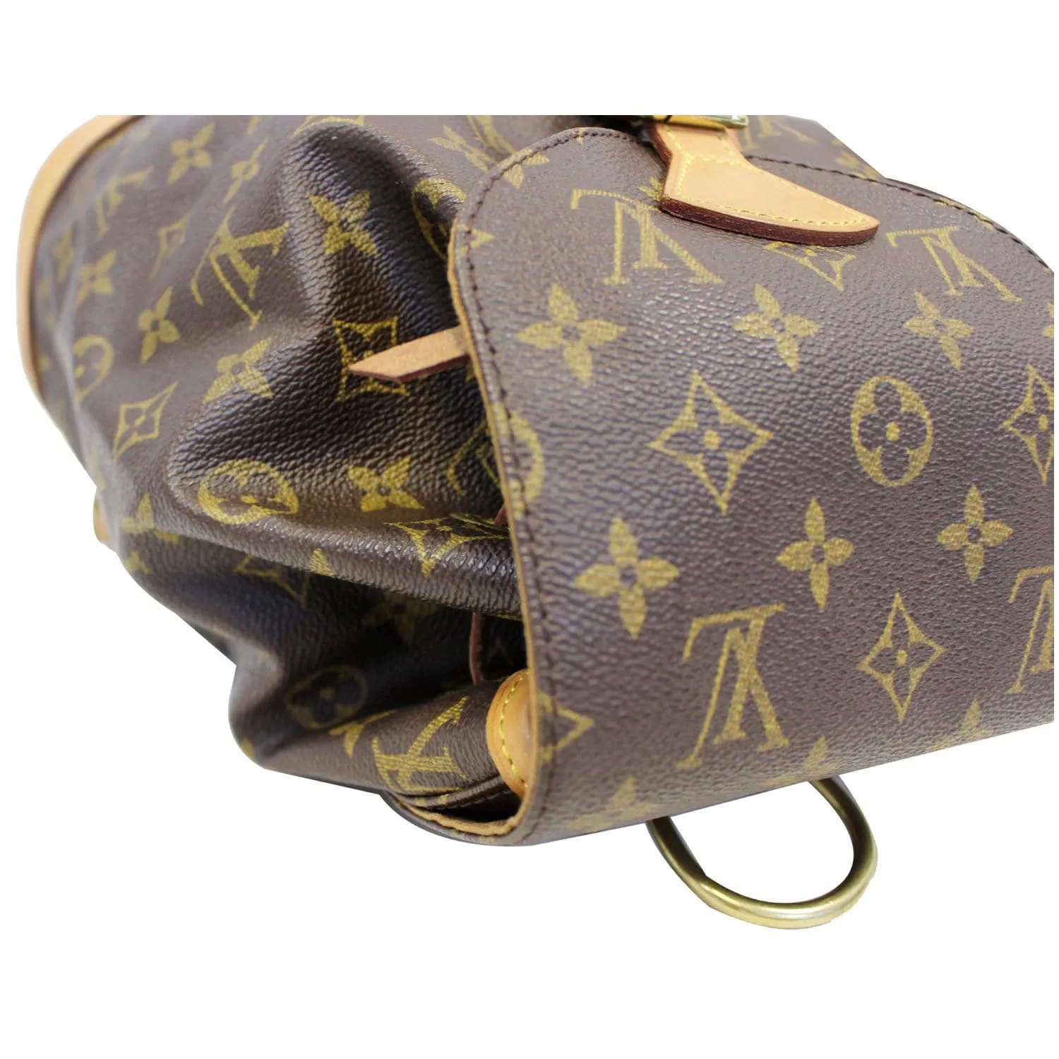 LOUIS VUITTON Montsouris MM Monogram Canvas Backpack Bag Brown