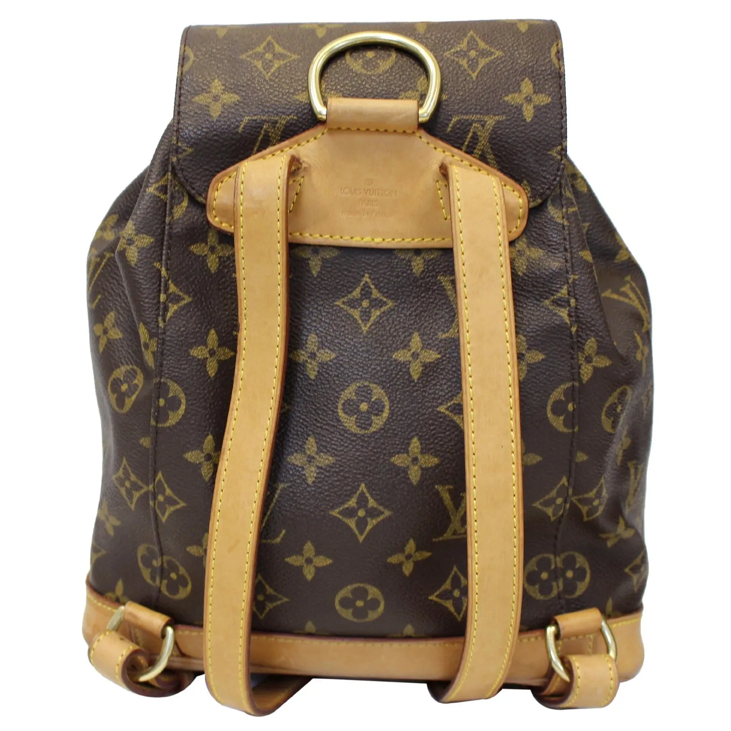 LOUIS VUITTON Montsouris MM Monogram Canvas Backpack Bag Brown