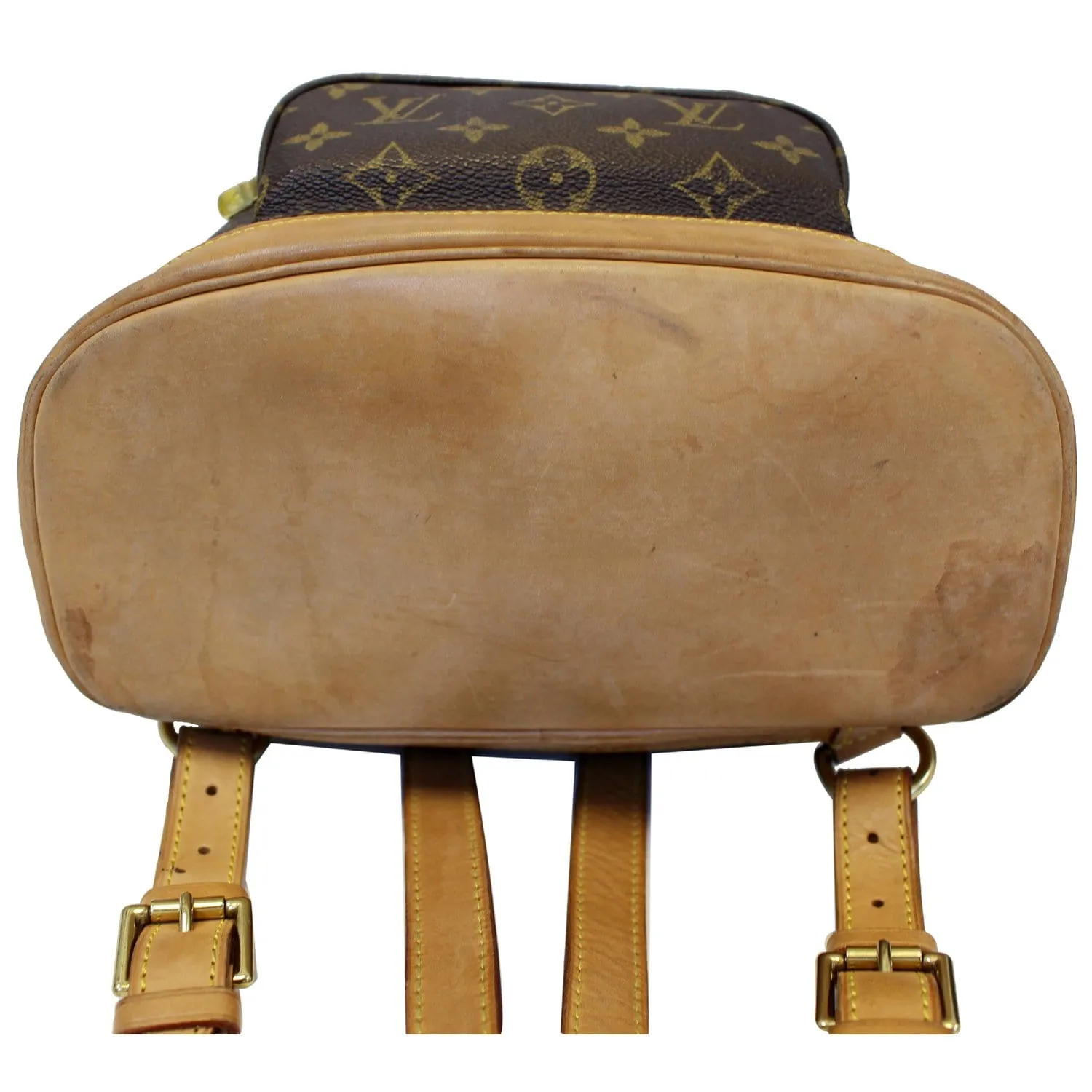 LOUIS VUITTON Montsouris MM Monogram Canvas Backpack Bag Brown