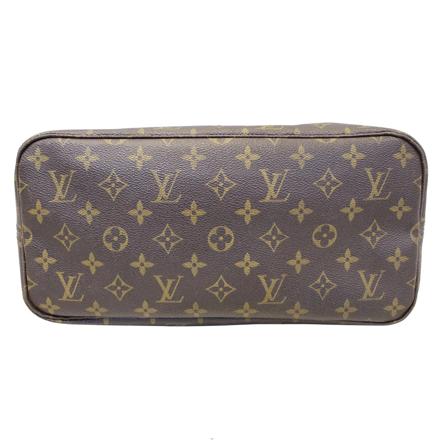 LOUIS VUITTON Neverfull MM Monogram Canvas Tote Shoulder Bag Brown