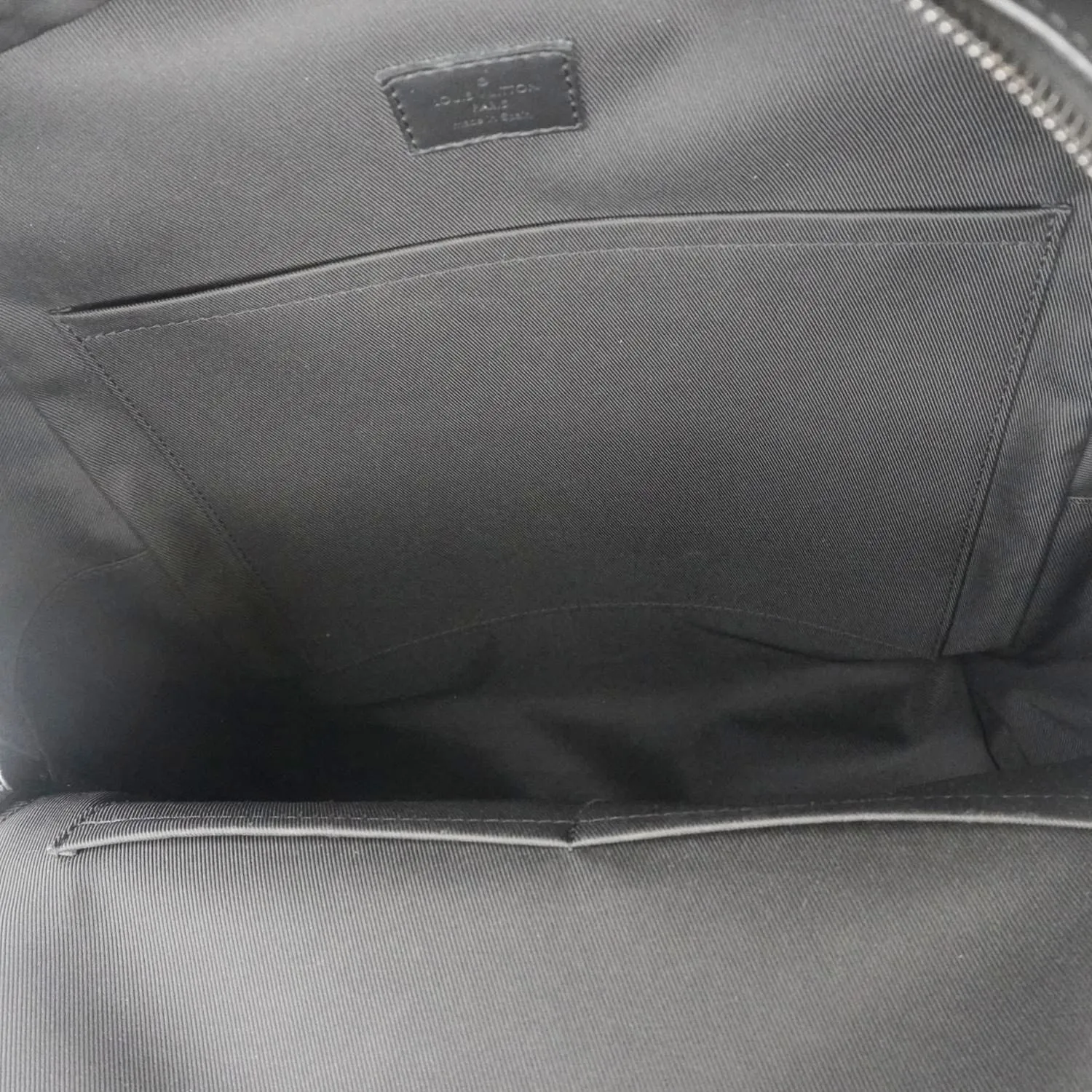 LOUIS VUITTON Takeoff Aerogram Grained Calf Leather Backpack Black