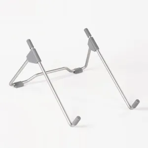 LS11 Aluminum Alloy Folding Collapsible Bracket Base Quick Heat Dissipation Stand For Macbook Laptops Tablet Holder gray